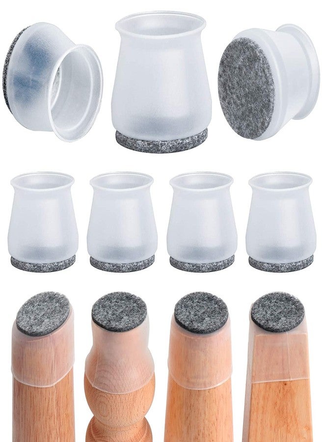 CLICKSWIFT واقيات أرجل الكراسي المصنوعة من السيليكون من كليك سويفت - 8 قطع | أغطية مطاطية لأرجل الكراسي لحماية الأثاث من الخدوش، وتقليل الضوضاء، ومنع الانزلاق | أغطية أرجل الأثاث للكراسي والطاولات، لون بني - Image 2